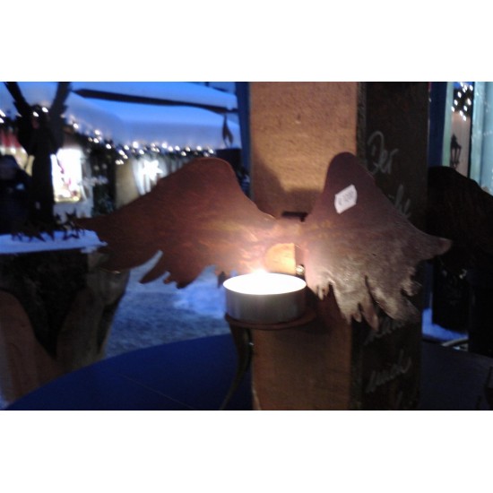 Metallflügel mit Wandhalterung Weihachtsdeko Kerzenhalter