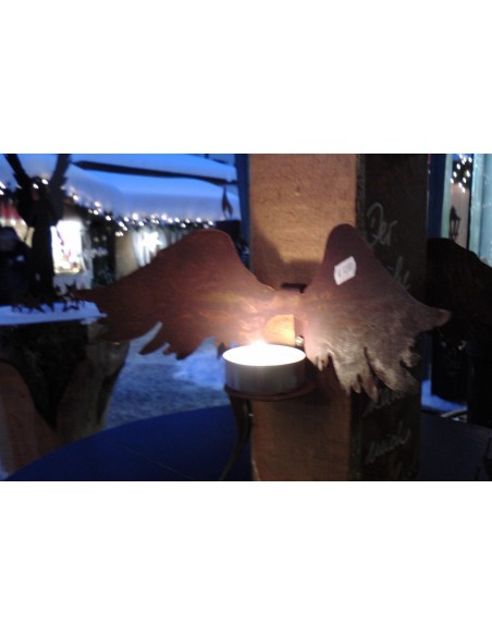 Metallflügel mit Wandhalterung Weihachtsdeko Kerzenhalter