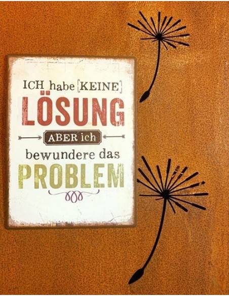 Ich habe keine Lösung aber ich bewundere das Problem - Blechschild Ich habe keine Lösung aber ich bewundere das Problem - Blechschild