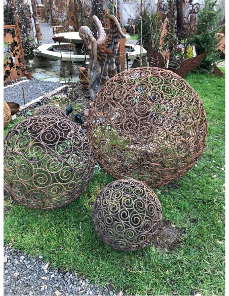 Deko Kugel Garten edelrost