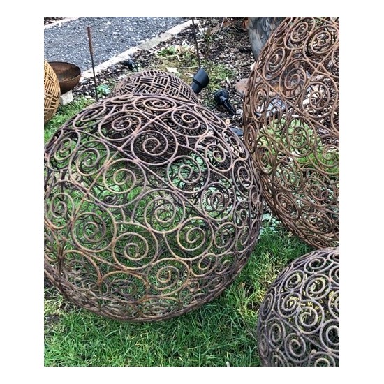 Metall Gartenkugel xxl Ø 70 cm Edelrost