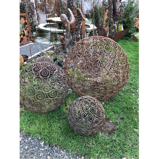 Kugel Escargot, Ø 100 cm, edelrost