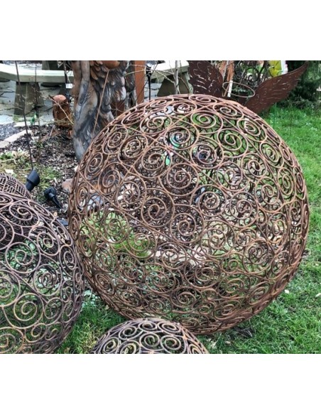 Rost Ø 50cm Kleeblatt Deko-Kugel Gartenkugel Edelrost Kugel Dekokugel Rost Ø 50cm Kleeblatt Deko-Kugel Gartenkugel Edelrost Kugel Dekokugel