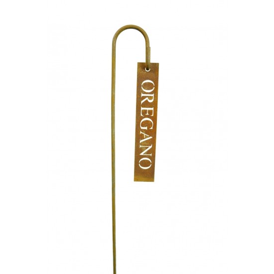 Kräuterstecker Rost mit Schriftzug Oregano