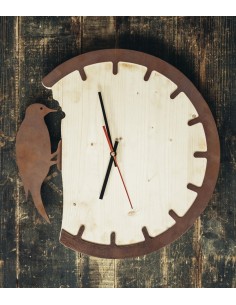 Wanduhr mit pickendem Specht - lustige Küchenuhr 2