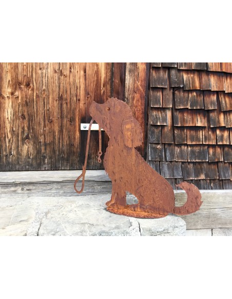 Hündchen Lucy mit Leine Mittel 40 cm hoch