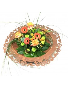 Schale Deko Metall 14x37x44cm mint Blumen Pflanzen Schale Deko Metall 14x37x44cm mint Blumen Pflanzen