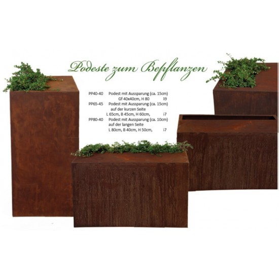 Podest mit Aussparung zum Bepflanzen im Deckel 15cm 