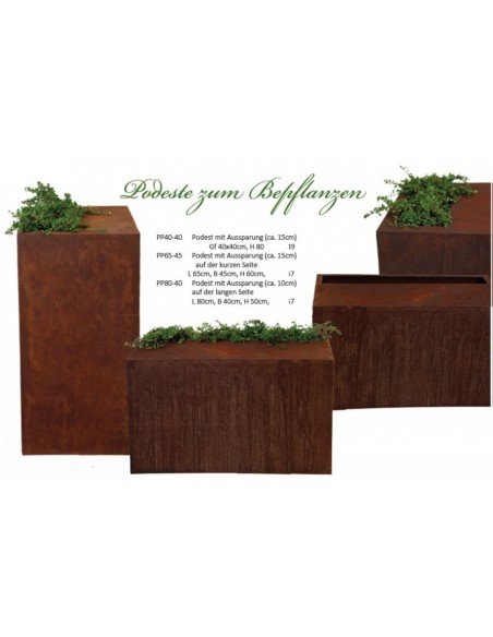 Podest mit Aussparung zum Bepflanzen im Deckel 15cm 