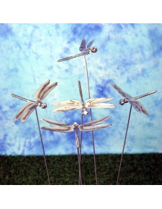 Gartenstecker Libelle aus Edelstahl Länge 75 cm - besondere Deko für den Garten 2