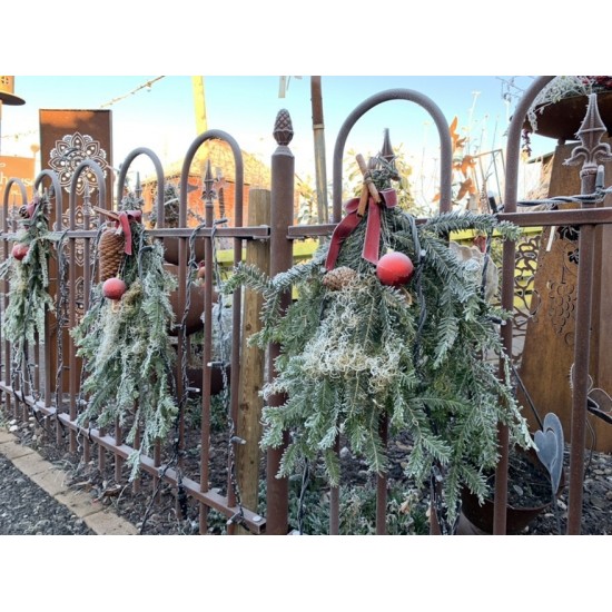 Metallzaun Edelrost 2 Meter - Element inkl. 1 Pfosten