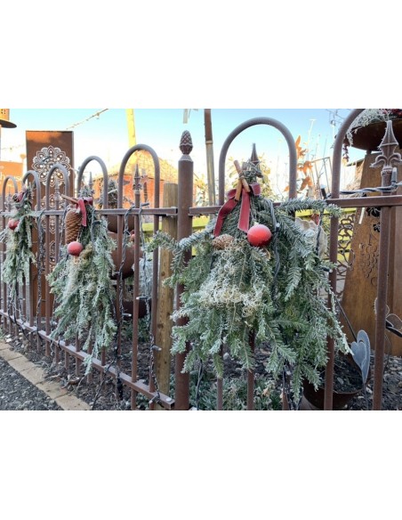 Metallzaun Edelrost 2 Meter - Element inkl. 1 Pfosten