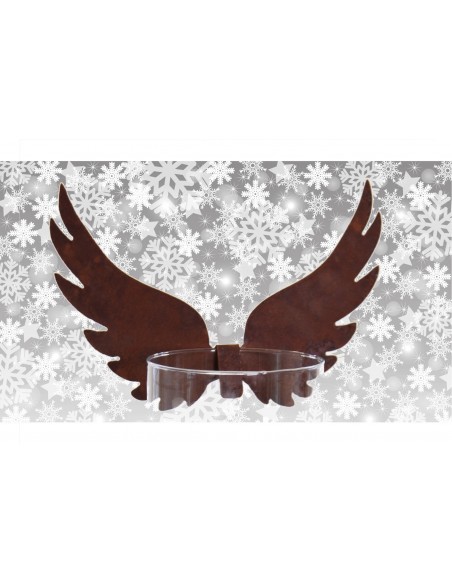 Hohe Engelsflügel nach oben zum Einhängen - Weihnachtsdeko aus Edelrost