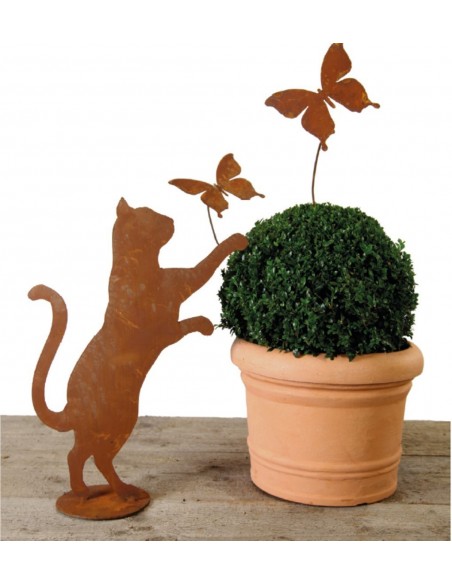 Neugierige Katze groß 50 cm hoch auf Platte