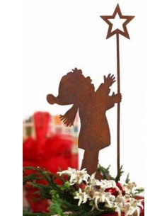 Junge Benjamin mit Sternenstab H 30cm+Spieß, zum Stecken