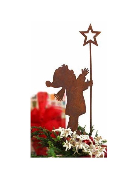 Junge Benjamin mit Sternenstab H 30cm+Spieß, zum Stecken