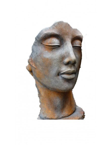 Steinfigur Frau Gesicht