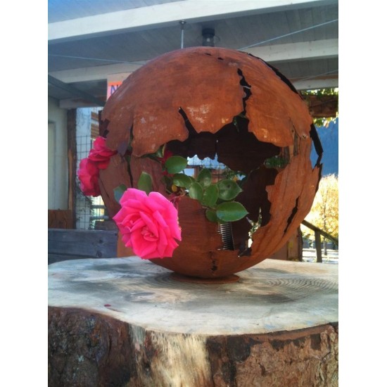 Deko Kugel mit rose rustikal