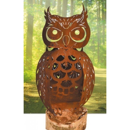 Eule Edelrost 62x35x20 cm