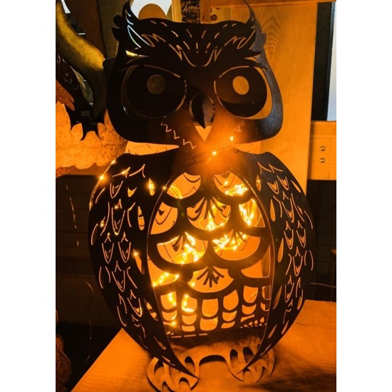 Eule Edelrost 62x35x20 cm