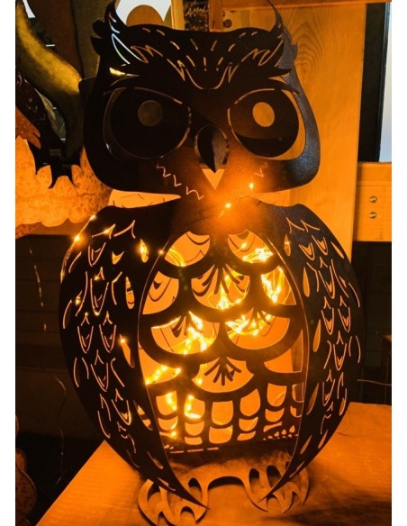 Eule Edelrost 62x35x20 cm