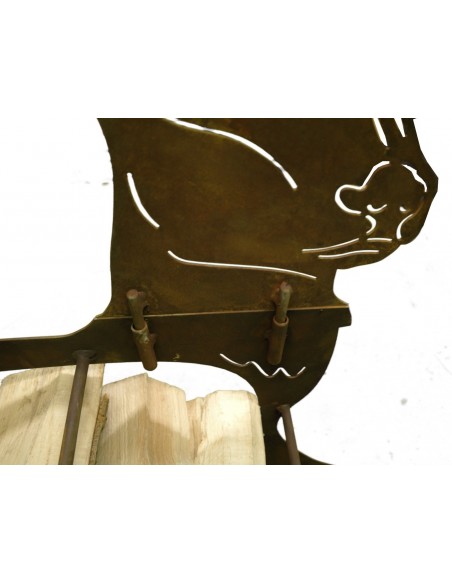 Rost Hirsch zum Holz stapeln Holzregal liegender Hirsch