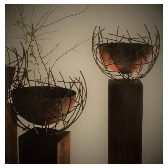 Draht-Halbkugel 60 cm Ø - mit dichter Innenschale Ø 50 cm