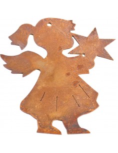 Engelfiguren kaufen und Engel Bastel-Ideen Christbaumschmuck Engelchen mit Stern 3, Höhe 8 cm - klein Der Engel hält einen Stern