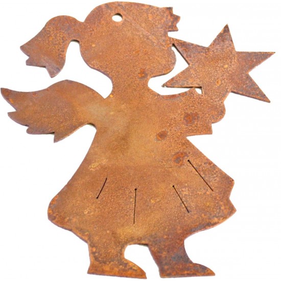 Engelfiguren kaufen und Engel Bastel-Ideen Christbaumschmuck Engelchen mit Stern 3, Höhe 8 cm - klein Der Engel hält einen Stern