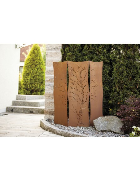 Rost Raumteiler mit Weidenmotiv Rost Raumteiler mit Weidenmotiv
