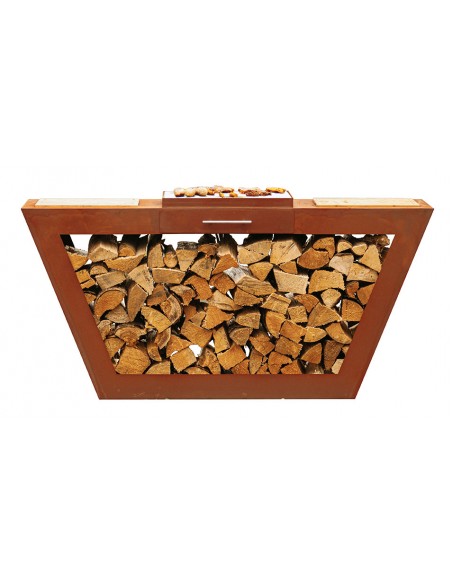 Feuerstelle, Grill in Viereck-Form.