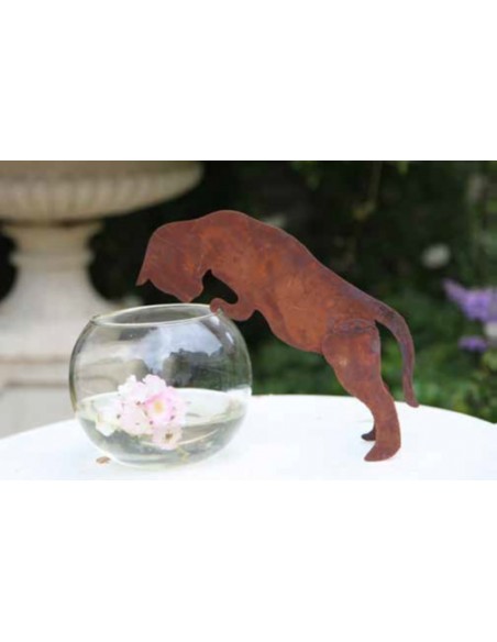 Deko Katzen und Mäuse Kleine Deko Katze zum Einhängen in Topf, Gießkanne etc. - 32 cm - Gr. 2 
Diese kleine Deko Katze ist ein 