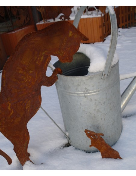 Deko Katzen und Mäuse Mittlere Deko Katze zum Einhängen in Topf, Gießkanne etc. - 40 cm - Gr. 3 Diese mittlere Deko Katze ist ei