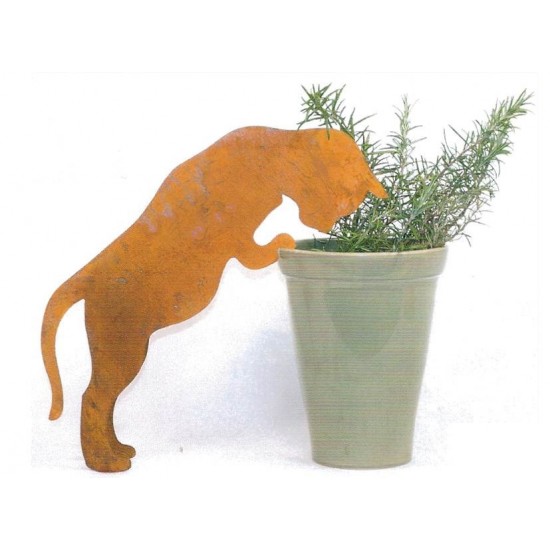 Deko Katzen und Mäuse Kleine Deko Katze zum Einhängen in Topf, Gießkanne etc. - 32 cm - Gr. 2 
Diese kleine Deko Katze ist ein 