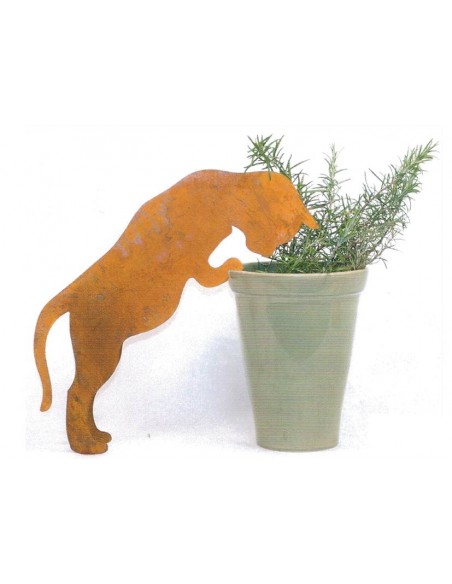 Deko Katzen und Mäuse Mittlere Deko Katze zum Einhängen in Topf, Gießkanne etc. - 40 cm - Gr. 3 Diese mittlere Deko Katze ist ei