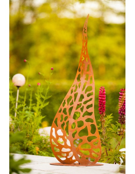 Edelrost Skulptur - Blätter