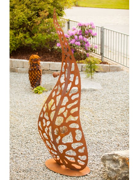 Edelrost Skulptur - Blätter