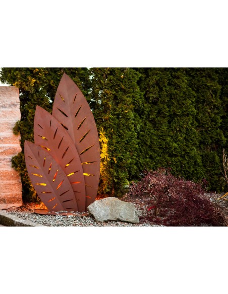 Edelrost Skulptur - Palmenwedel Edelrost Skulptur - Palmenwedel