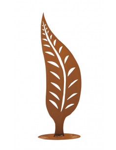 Edelrost Skulptur - Blatt im Wind