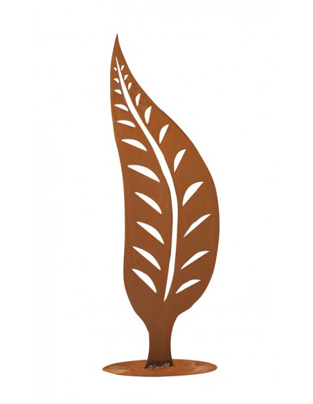 Edelrost Skulptur - Blatt im Wind
