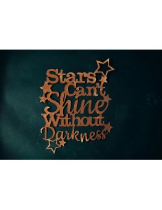 Edelrost Wandbild - Stars can't shine without darkness 2