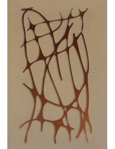 Edelrost Wandbild mit abstraktem Motiv.