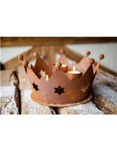 Weihnachtskrone - Sterne - rund groß