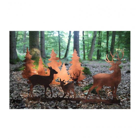 Waldhintergrund zum Stellen auf Stange, Länge 122 cm Tannen