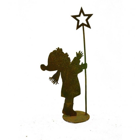 Dekofigur Junge Benjamin mit Sternenstab Höhe 30 cm - Weihnachtsdeko für innen