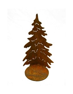 Gebogene Tanne 'Christbaum' auf Platte, Höhe 22,5 cm
