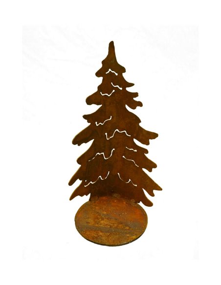 Gebogene Tanne 'Christbaum' auf Platte, Höhe 22,5 cm