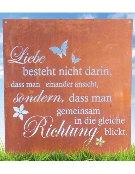 Liebe besteht nicht darin, dass man einander ansieht, sondern dass man