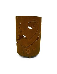 Edelrost Windlicht Barock 43 cm hoch
