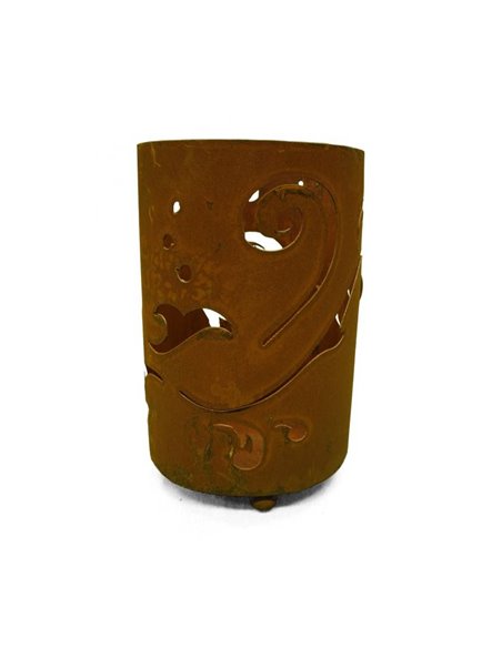 Edelrost Windlicht Barock 43 cm hoch